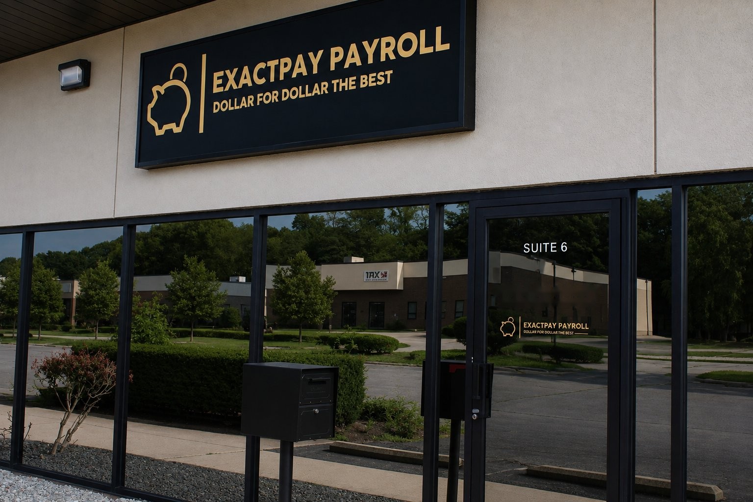 Exactpay Payroll office entrance, Suite 6, Warwick, Rhode Island